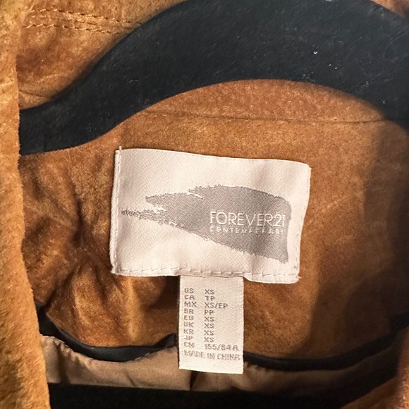 Genuine Suede Leather Belted Jacket Trench Coat - Picture 5 of 16